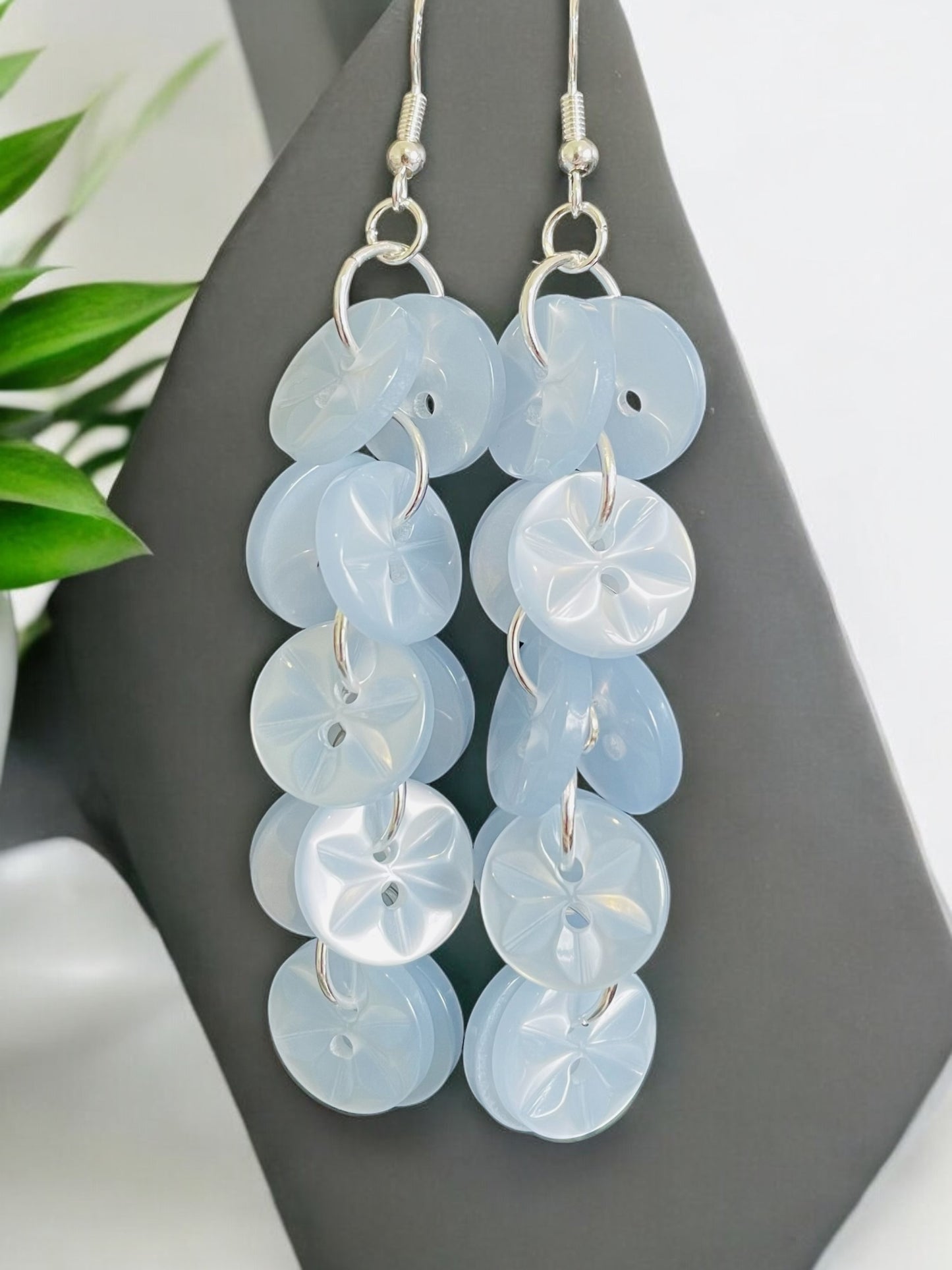 A Resin Buttons Earrings