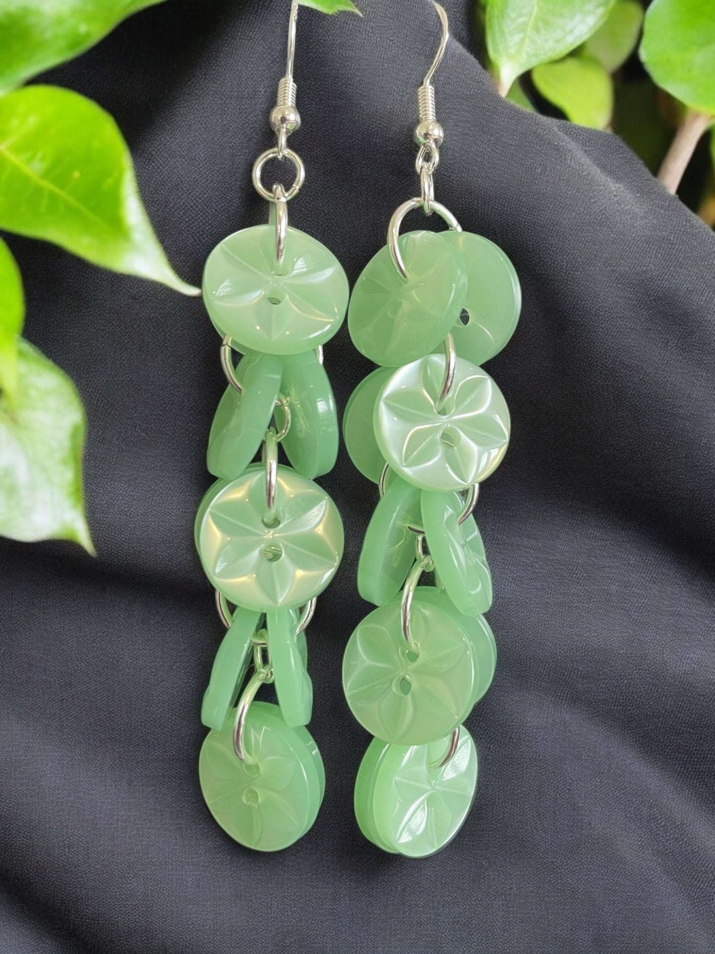 A Resin Buttons Earrings