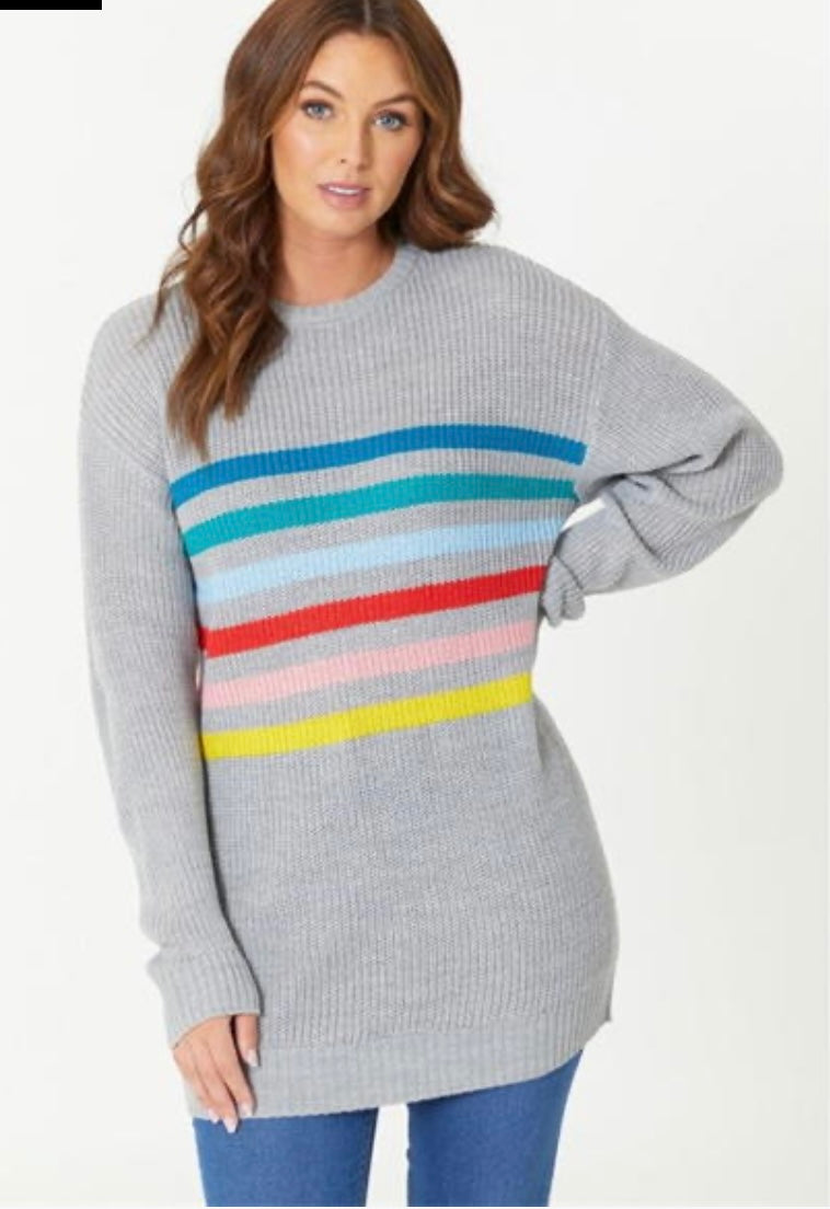 Be You/ Be You longline stripe jumper