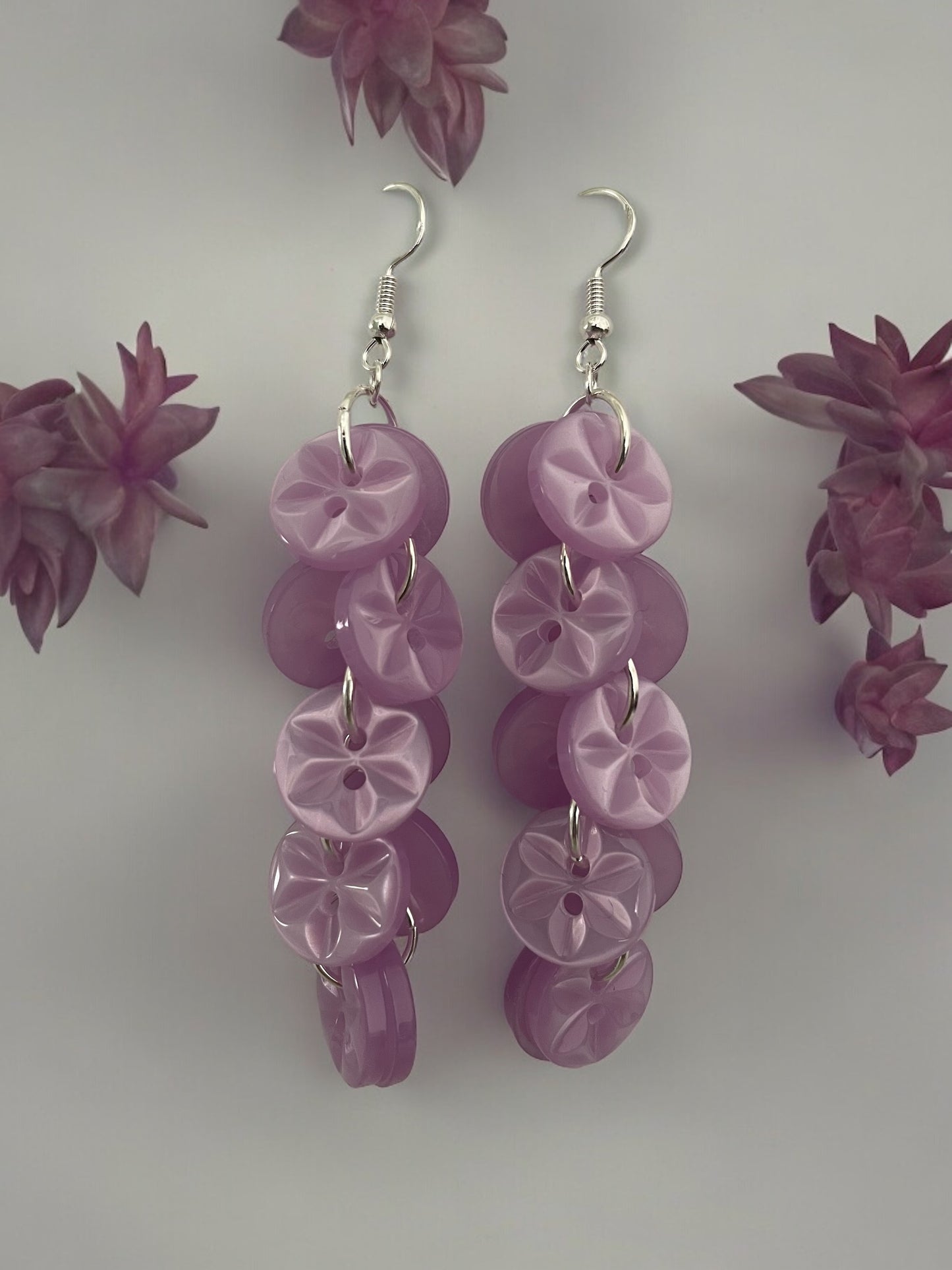 A Resin Buttons Earrings