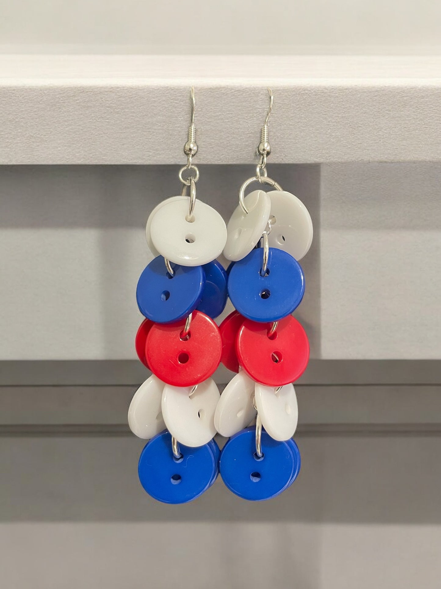 A Resin Buttons Earrings