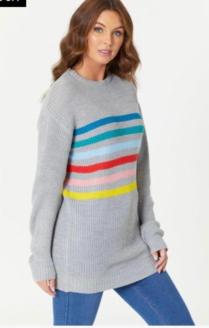 Be You/ Be You longline stripe jumper